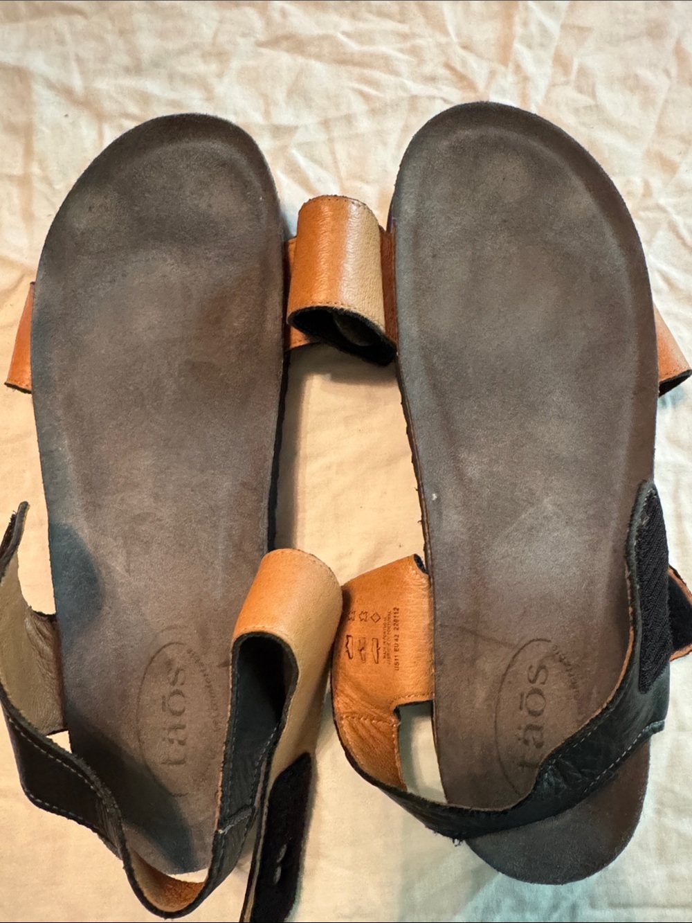 Taos Carousel 2 Black Leather Comfort Sandals Size 11 EU 42 Boho Medallion - Picture 6 of 7